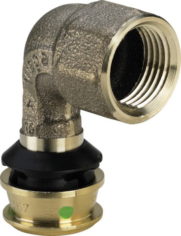 Viega Bogen mit SC Raxofix 5314.11 in 16mm x R1/2 Siliziumbronze 646103