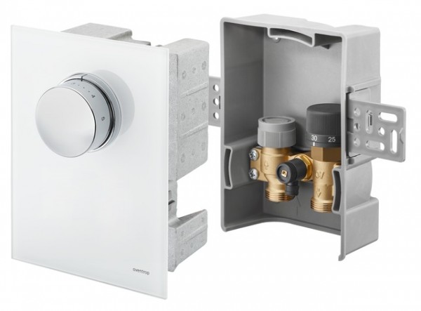 OVENTROP-Unibox TQ-RTL Thermostat, RTL, Q-Tech, Echtglas weiß 1022780