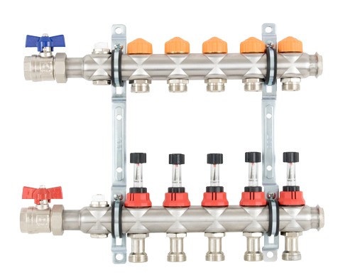 strawa FB-Anschlussverteiler e-class 86 ohne SFE, mit 3/4''''KH 5 Hkr.