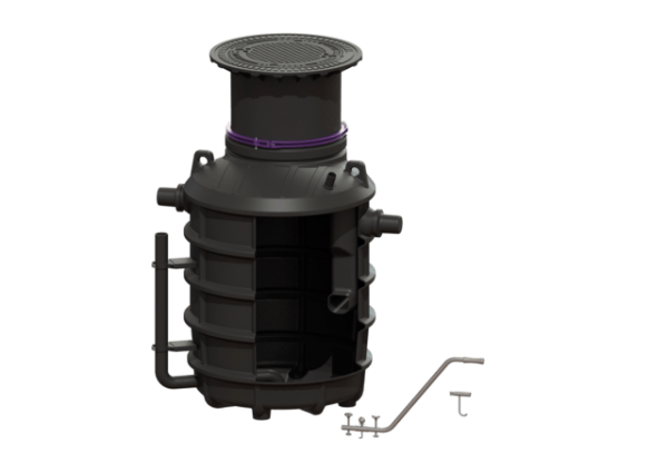 KESSEL Fettabscheider EasyClean ground NS 4, Direct, 550 950 mm, A/B, rechts 93004.80B DR