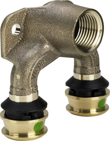 Viega Doppelwinkel Raxofix 5325.7 in 20mm x Rp1/2 Siliziumbronze 645960