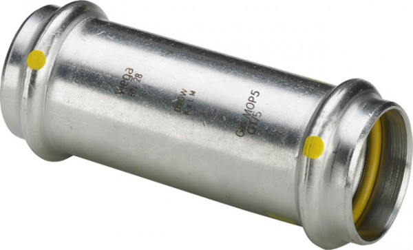Viega Schiebemuffe m. SC Sanpress Inox G 0215.5 für Gas in 18mm Edelstahl 487041