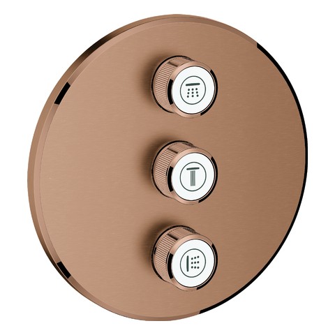 GROHE 3-fach UP-Ventil Grohtherm Smart Control 29122 FMS rund warm sunset geb. 29122DL0