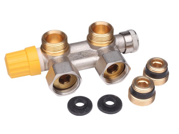 Danfoss Anschlussarmatur VHS-UR Heizkörper R 1/2, Eck, vernickelt 013G4689