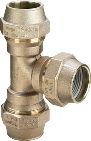 Viega T-Stück Maxiplex 9051 in 32mm Rotguss 276133