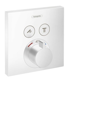 Hansgrohe Thermostat Unterputz ShowerSelect Fertigset 2 Verbraucher mattweiss 15763700