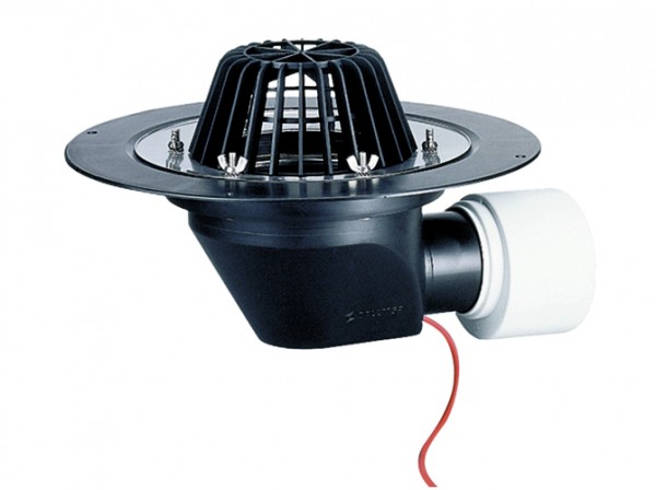 DALLMER Dachablauf 64 H Schraubflansch, beheizt, DN 70/DN 100