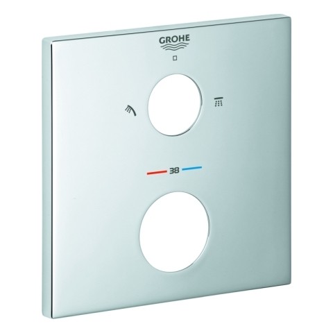 GROHE Rosette 49102 eckig für Thermostat-Fertigmontagesets chrom 49102000