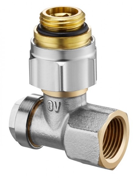 OVENTROP-Absperrwinkelverschraub.Combi 3 "Multiflex F",1/2"AG x 3/4"AG, Ms, vern. 1016577