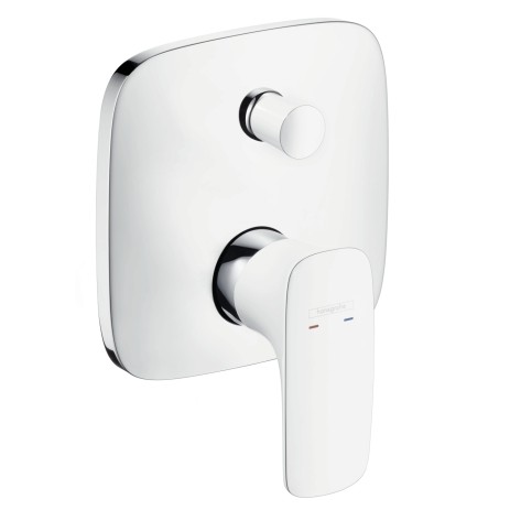 Hansgrohe Wannenmischer Unterputz PuraVida Fertigset weiss/chrom 15445400