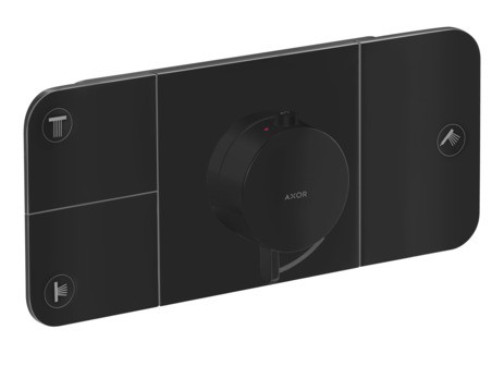 Hansgrohe Thermostat UP Axor One Fertigset 3 Verbraucher mattschwarz 45713670