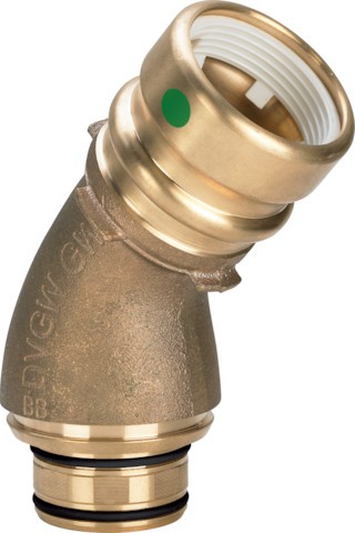 Viega Bogen 45 Grad mit SC Geopress 9694.1TW in 32mm Rotguss 766924
