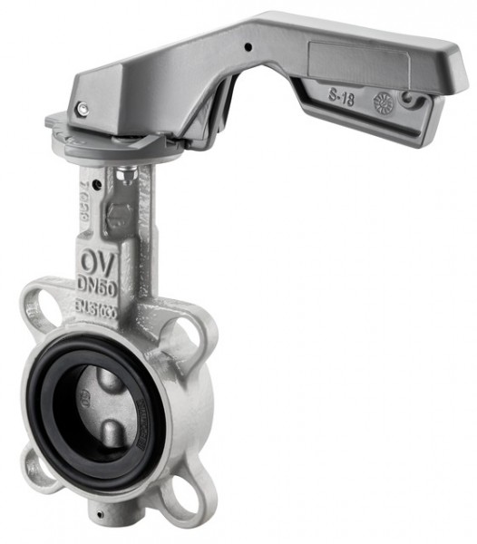 OVENTROP-Absperrklappe Zwischenbau mit Hebel, PN16, EPDM Dichtung, DN100 1046453