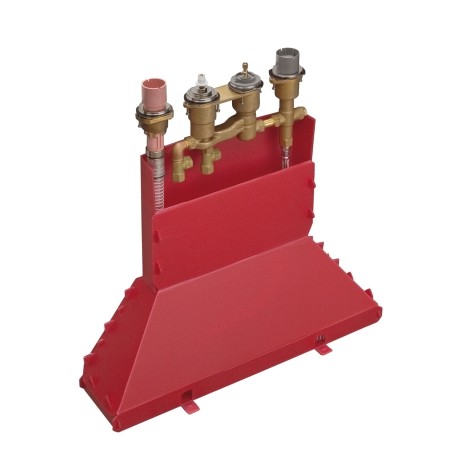 Hansgrohe Grundkörper 4-Loch Wannenarm.Axor m.Thermostat f.Wannenrand m.Secuflexbox 15482180