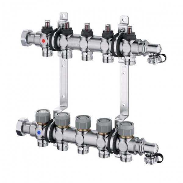 OVENTROP-"Multidis SFQ" Edelstahl- verteiler mit Durchflussindikator 4 Kr. 1404954