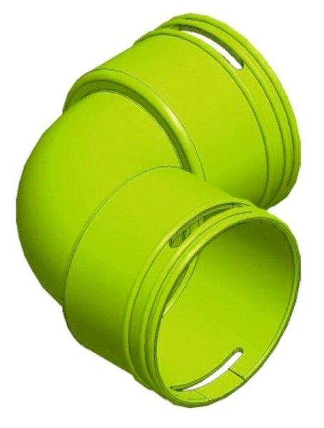 Wolf Bogen DN63 90Gr antistatisch/antimikrobiell, für CWL 2577704