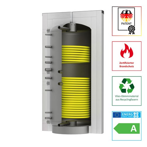 Solarbayer Schichtleit-Pufferspeicher SLS-1000-2S-Plus, patent. SLS-System 105310200