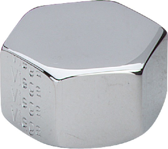 Viega Kappe 1761 mit Mehrkant in G1 Messing verchromt 120092