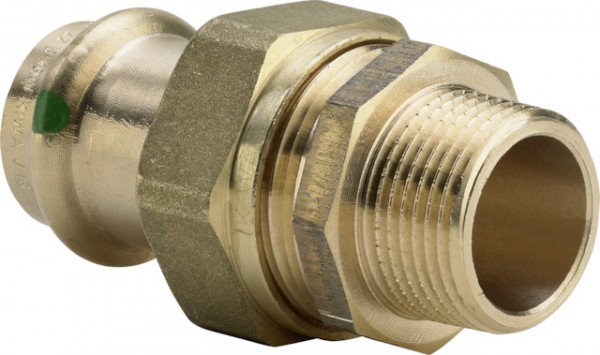 Viega Verschraubung mit SC Sanpress 2265 flachdichtend in 15mm x R1/2 Sibr 120108