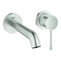 GROHE 2-Loch-WT-Wandbatterie Essence 19408_1 FMS Ausladung 183mm supersteel 19408DC1