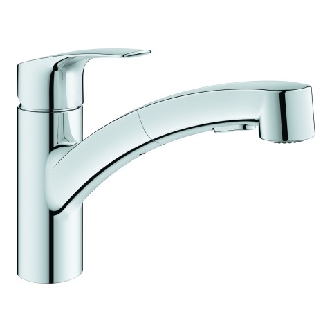 GROHE EH-SPT-Batterie Eurosmart 30305_1 fl. Auslauf azb. Dual-Spülbrause chrom 30305001