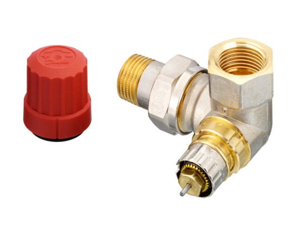 Danfoss Ventilgehäuse RA-N 15 R 1/2, WE links, matt vernickelt 013G0234