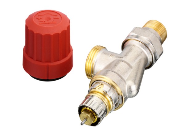 Danfoss Ventilgehäuse RA-N 15 G 3/4 AG, UK (Axial), matt vernickelt 013G4203