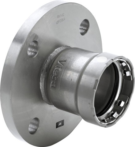 Viega Flanschübergang mit SC Megapress S 4359.1 in 3/4 Zoll Stahl Zn-Ni besch. 777647