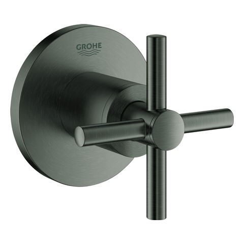 GROHE UP-Ventil-Oberbau Atrio 19069_3 Kreuz-Griff hard graphite gebürstet 19069AL3