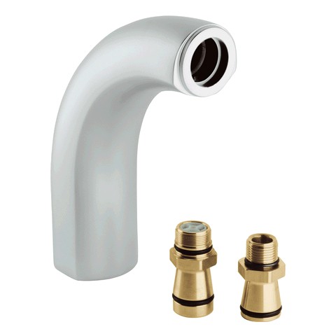 GROHE Standanschluss Chiara 12091 1/2" Ausld.:100mm Ausl.höhe:150mm velourchrom 12091RR0