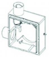 Zweitraum UP-Gehäuse COSMO EL Ausblas seitlich, m.Brandschutz, m.Montagehalter