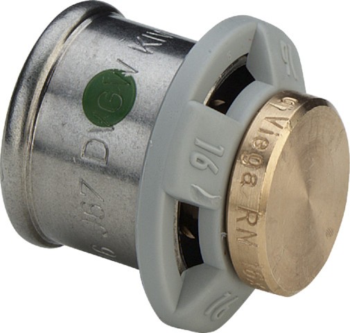 Viega Verschlussstopfen mit SC Sanfix P 2156 in 63mm Rotguss 653606