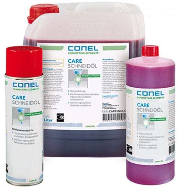 CARE Schneidöl DVGW-geprüft 1 Liter Flasche f.Trinkwasser zertifiziert CONEL