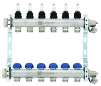 COSMO Edelstahlverteiler mit DMA für 4 Heizkreise