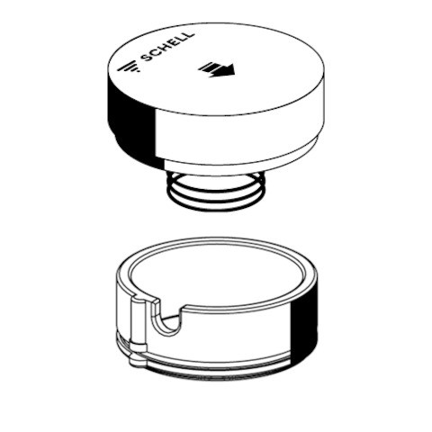 SCHELL Betätigungsgriff PETIT SC Feder, Blendring, chrom 258830699