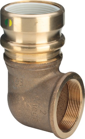 Viega Winkelübergang mit SC Geopress 9614.2 in 40mm x Rp1 1/4 Rotguss 466336