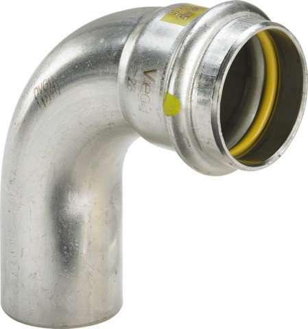 Viega Bogen 90 Grad SC Sanpress Inox G 0216.1 für Gas in 54mm Edelstahl 486112