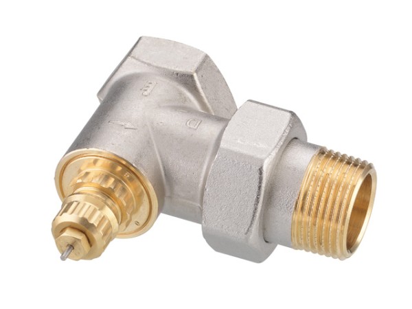 Danfoss Ventilgehäuse RA-G 25 R 1/1, Eck, matt vernickelt 013G1680