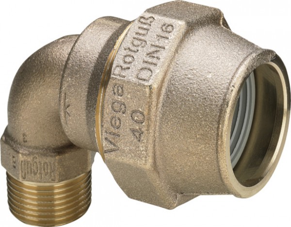 Viega Winkelverschraubung Maxiplex 9021 in 40mmxR1 Rotguss 277093