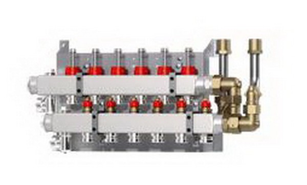 Danfoss Verteiler für VX-F Station 9 Kreise, mit Durchflussanz. 145H0509