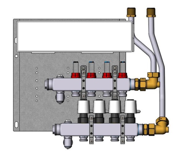 Danfoss FBH-Verteiler SGCi-9 9 Kreise, Icon 24V, TWA, Durchflussanz. 145H0759