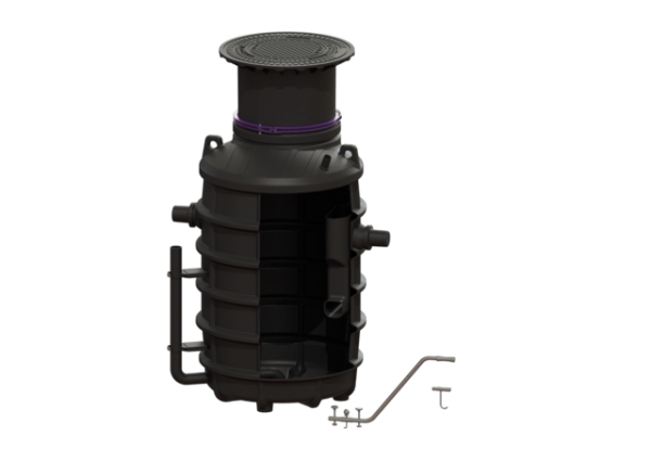 KESSEL Fettabscheider EasyClean ground NS 4, Direct, 800 1200 mm, D, rechts 93004.120D DR