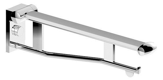 Keuco SK-Griff WC Plan Care 34903, abnehmbar, verchromt/schwarzgrau, 700 mm 34903013737