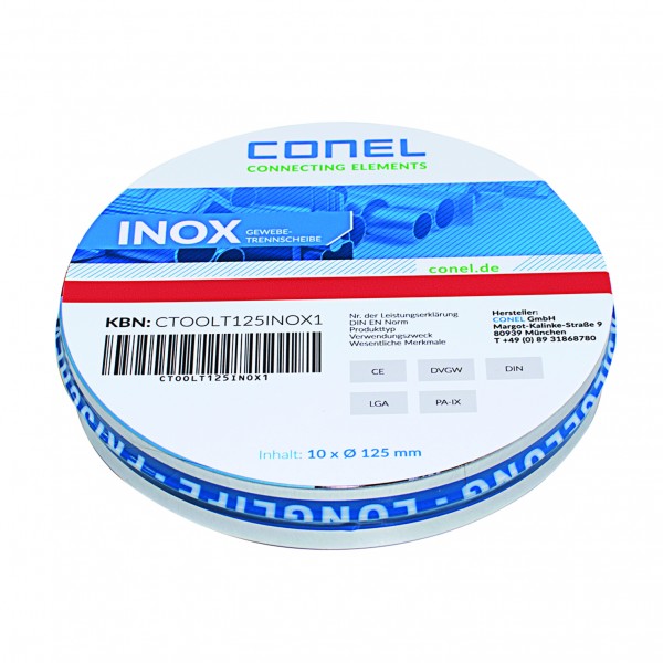 Trennscheiben 125x1,0mm INOX CONEL 10er für Stahl und Edelstahl, extra dünn