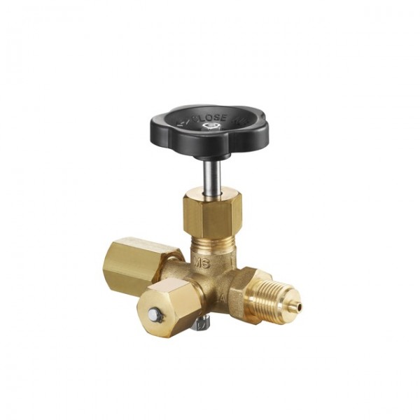 OVENTROP-Manometerabsperrventil 1/2"AG, PN250, Prüfzapfen, Messing/Niro 1115104