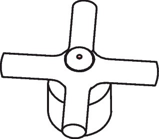 Hansgrohe Griff Axor Terrano 2-Griff Waschtischarmatur warm/kalt chrom 37299000