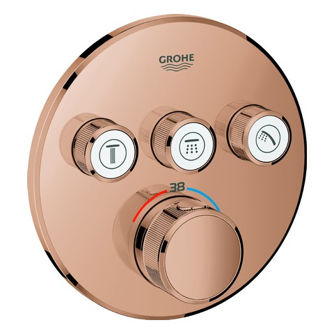 GROHE Thermostat Grohtherm SmartControl 29121 FMS rund 3 ASV warm sunset 29121DA0