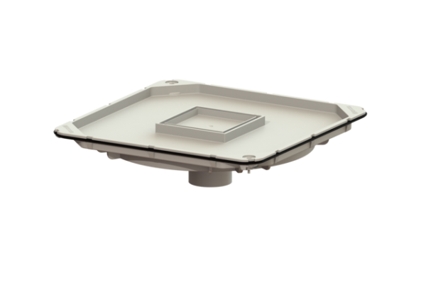 KESSEL Abdeckungen mit Ablauf befliesbar, steingrau 83045