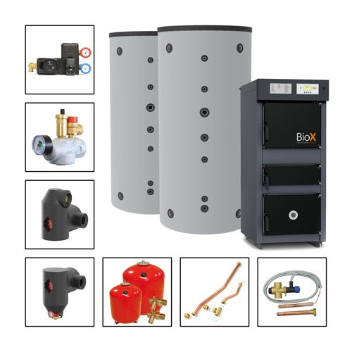 Solarbayer Holzvergaserset BioX 25 - 2C Variante C (2x SLS-1000-S) 310707200