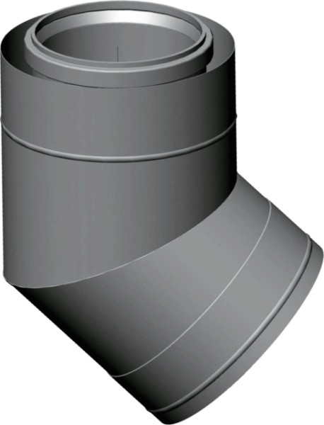 Wolf Abgasbogen DN250/350 konzentrisch 45 Grad, aus Edelstahl/PP 2651831